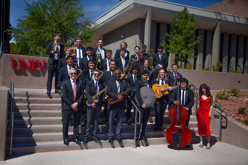 jazz group holding their instruments