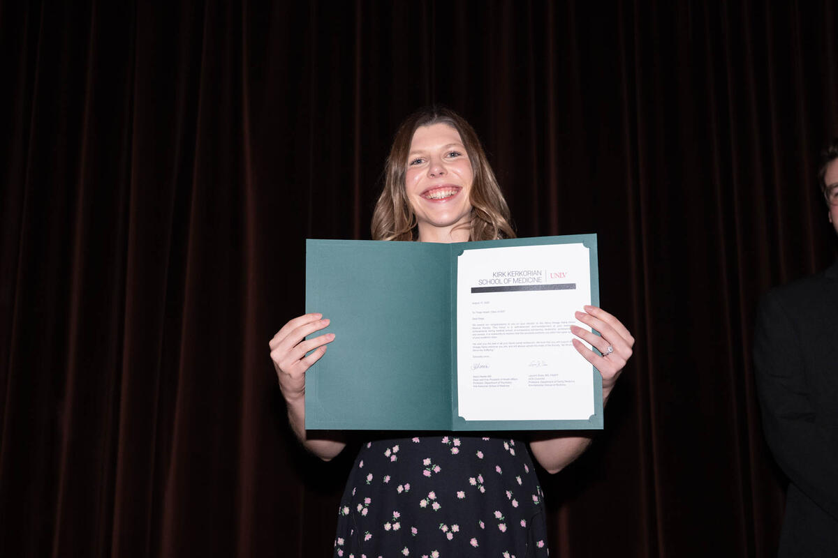 AOA inductee at the 6th Annual Dinner & Induction Ceremony of the Kirk Kerkorian School of Medicine