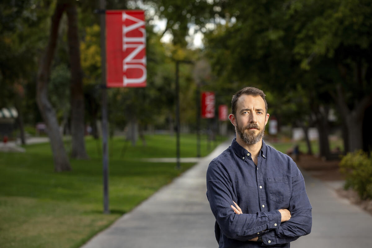 Profile image of UNLV social work professor Nick Barr on UNLV's campus