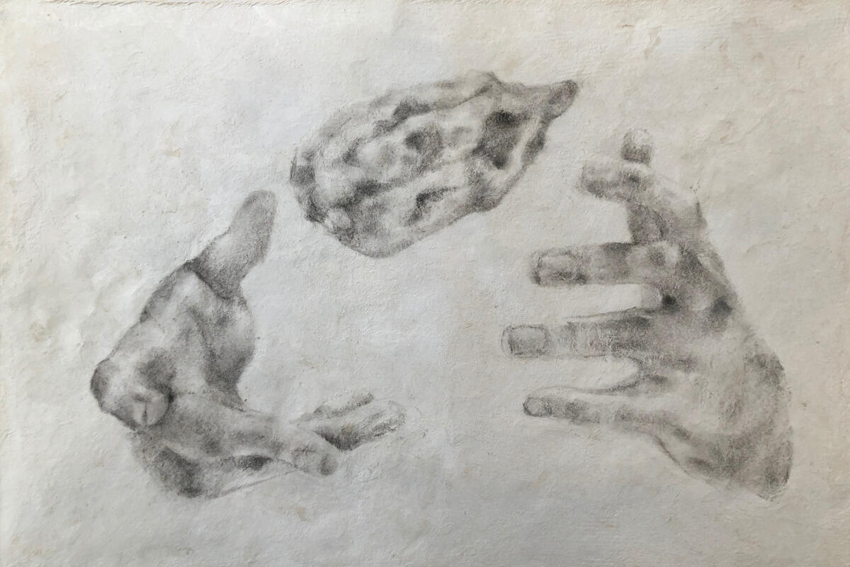 A sketch of hands