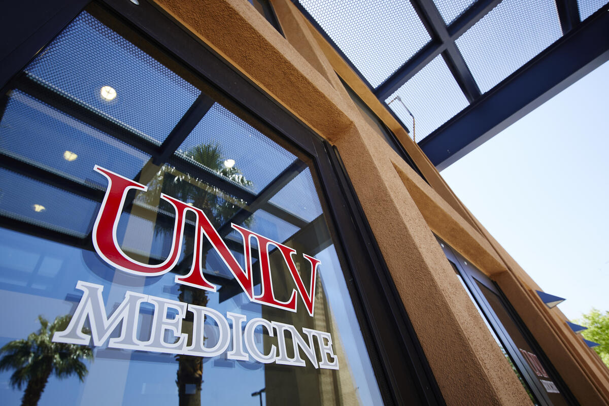 Picture of an entrance door to a UNLV Medicine office.