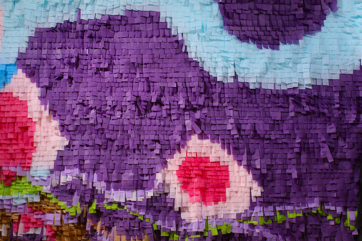 artwork made of crepe paper