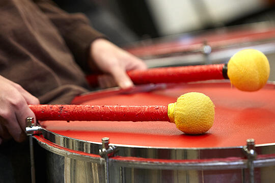 Person drumming