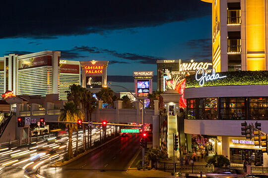 Las Vegas Strip after dark