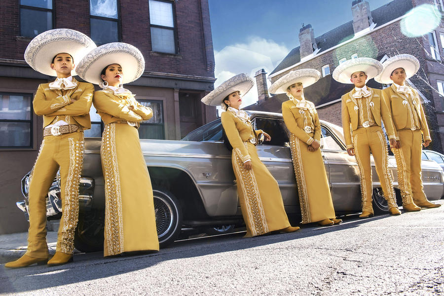 six mariachi musicians 
