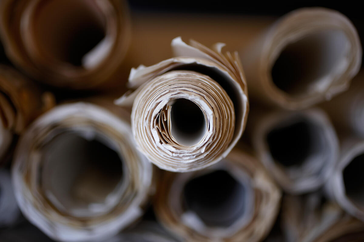 rolled up documents