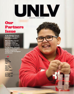 Magazine cover with image of boy doing educational activity