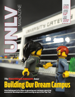 Magazine cover featuring Building Our Dream Campus story