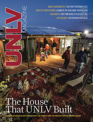 Magazine cover featuring The House UNLV Built story