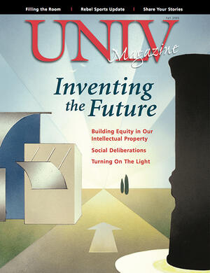 Magazine cover featuring Inventing the Future story