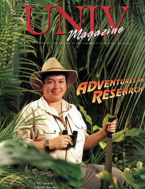 Magazine cover featuring Adventures in Research story
