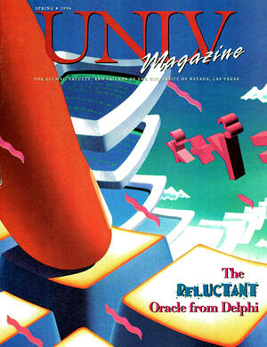 Magazine cover featuring The Reluctant Oracle from Delphi story