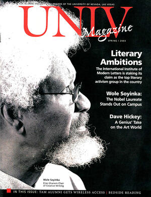 Magazine cover featuring Literary Ambitions story