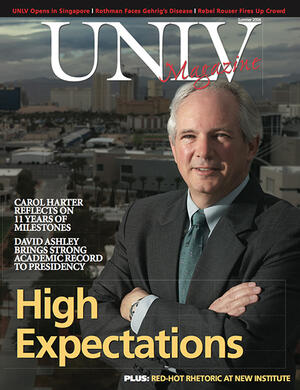 Magazine cover featuring High Expectations story
