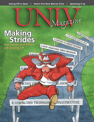 Magazine cover featuring Making Strides story