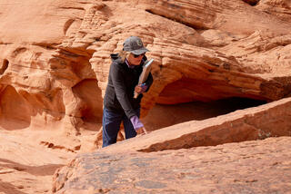 Anthropology professor teaches a field course in archaeological methods. Instruction in archaeological field techniques through survey and/or excavation.