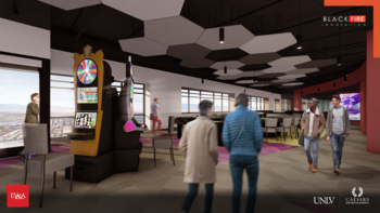 3D rendering of a casino room