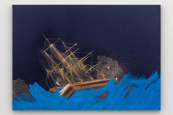 artwork. Whitney Bedford's "Bohemian." Ink and oil on linen and panel, 2018.  (Courtesy of Evan Bedford)