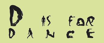 Human bodies spell out "D Is for Dance"