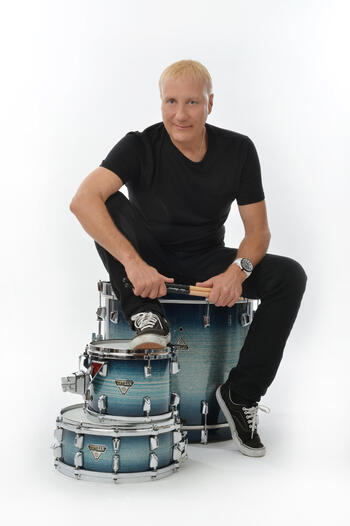 Greg Bisonette with drums
