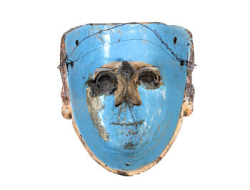 Mask, Dandy/Catrin, ca. late 1950, wood, metal, string, and pigment