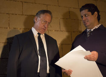 Bob Cratchit and Ebenezer Scrooge