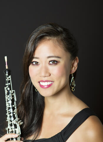 WindSync member Emily with her oboe