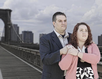 Aldo Perrelli as Rodolfo and Kathryn Martinson as Mimi.