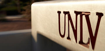 U-N-L-V sign