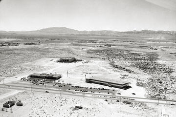aerial shot of the university in 1960