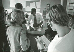The registration for on-campus housing in the 1970s. More information is available at unlv-housing.com. (UNLV Special Collections)