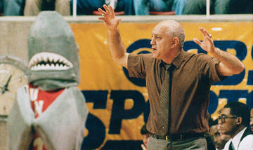 The coach's nickname was Tark the Shark and the Thomas & Mack Center became known as the Shark Tank.