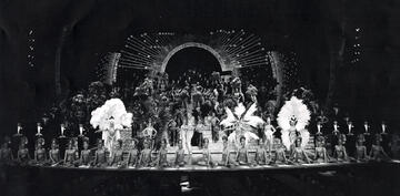 Jubilee! cast photo on stage, ca. 1980s. (UNLV Special Collections)
