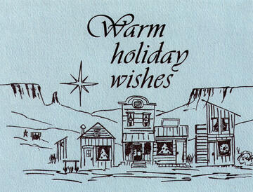 Western style of a holiday card.