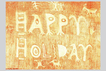 Generic holiday card containing the words happy holiday.