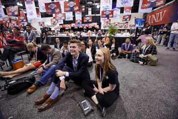 Spin Alley as the actual debate started. (Josh Hawkins/UNLV Photo Services)