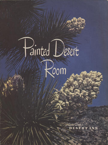 A menu cover from the Painted Desert Room that features different desert blooms.