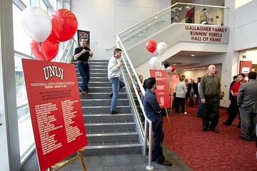 The building’s lobby and hall of fame display was named after the Maurice Gallagher family.