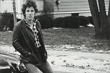 Bruce Springsteen on the cover of Born to Run