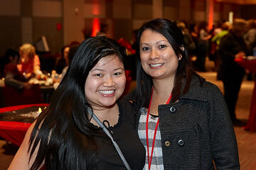 UNLV employees posing at holiday reception.