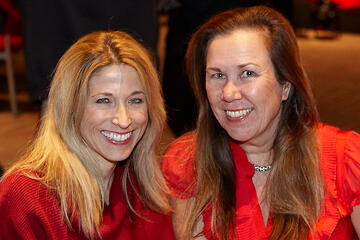 UNLV employees posing at holiday reception.