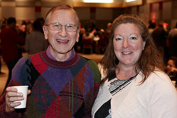 UNLV employees posing at holiday reception.