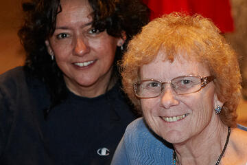 UNLV employees posing at holiday reception.