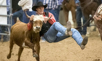 Jerilyn Silva competes in a rodeo event.