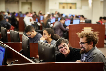 students in the computer lab