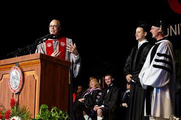 A speech given during commencement.