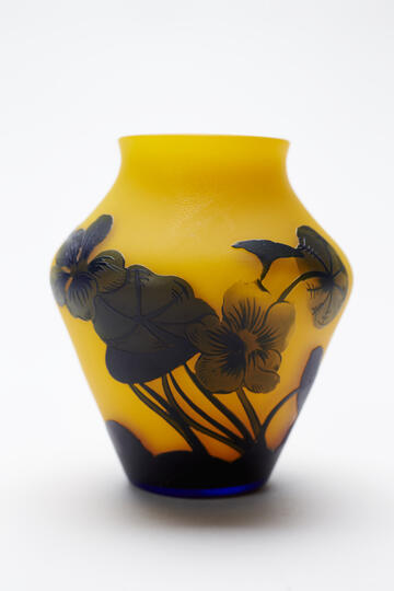 Acid-etched cameo glass vase.
