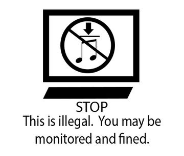 Example of a piracy warning