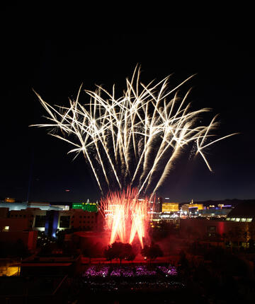fireworks at premier u.n.l.v. event