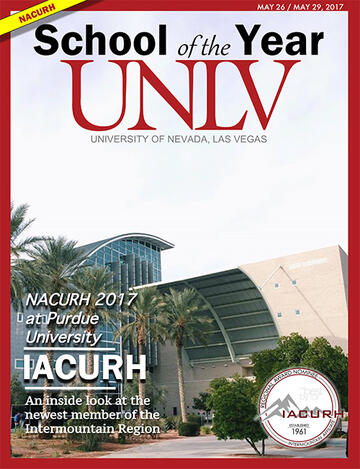 lied library on a magazine front cover "School of UNLV"